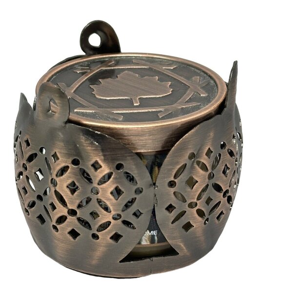 Bath & Body Works Salted Caramel Corn 1.3 Oz Bronze Pumpkin Mini Sleeve Holder - Picture 2 of 10